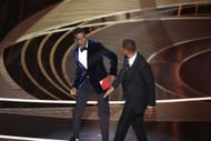 Will Smith seen slapping Chris Rock at the 2022 Academy Awards (Image via Getty)